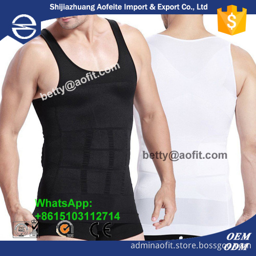 Super Thin Men's Body Shaper Slimming Vest Seamless Belly Slim T-shirt for Men